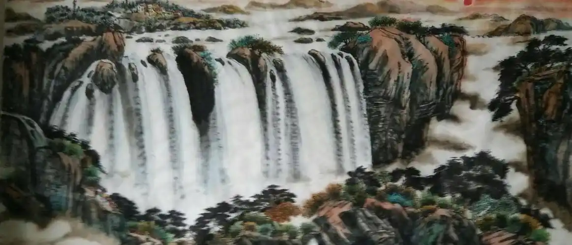 笔墨点山河,色彩抒情怀____吴作成山水画习作.