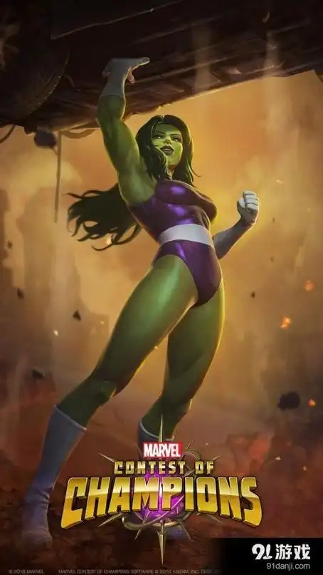 娘化绿巨人《漫威格斗》女浩克推倒钢铁侠