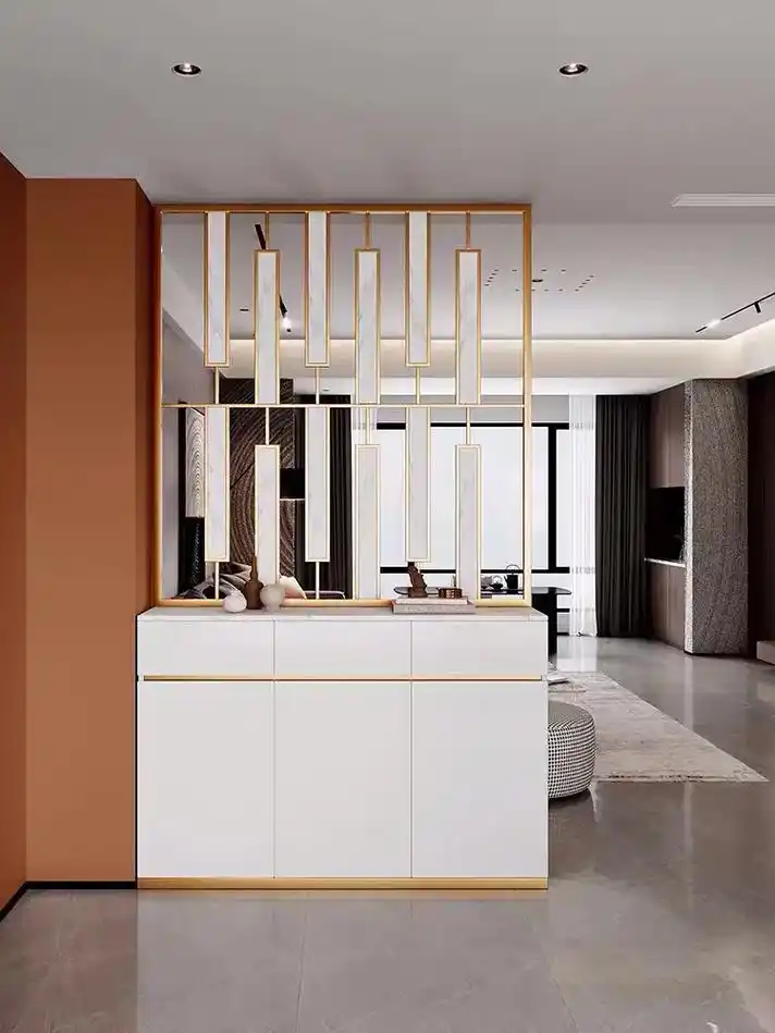 欧式现代入户正对门玄关柜鞋柜一体客厅进门间厅柜隔断屏风柜遮挡