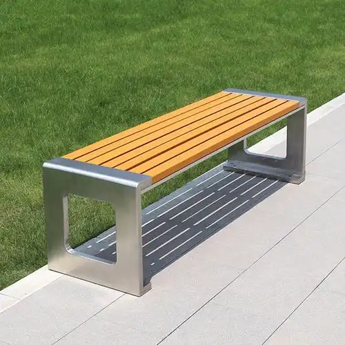 创世人户外防腐木公园椅子休闲长木椅户外园林休闲公园椅广场露天休息