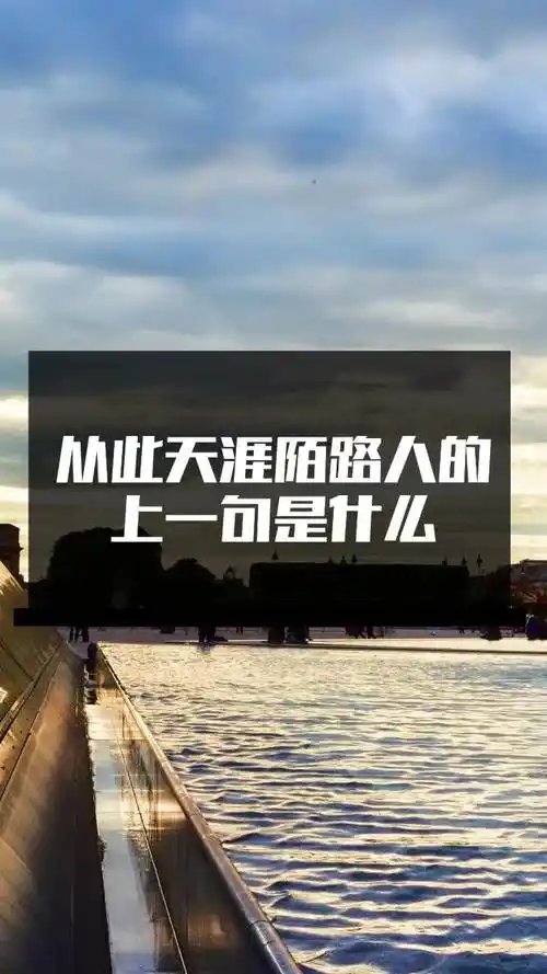 从此天涯陌路人的上一句是什么