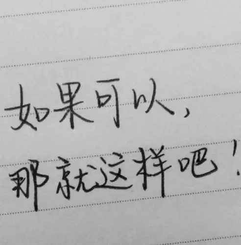 如果可以,那就这样吧!