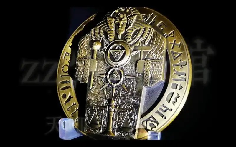 游戏王自制周边金属七神器石板