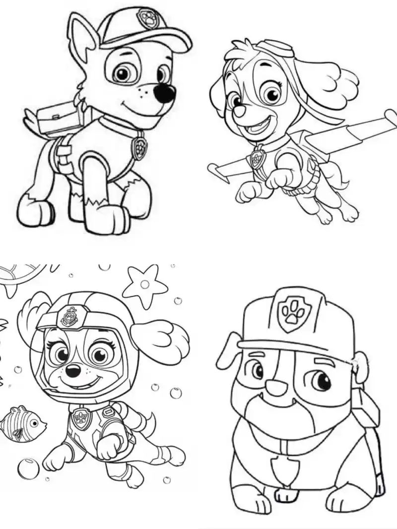 【简笔画】汪汪队角色