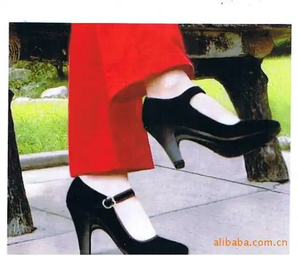 供应 黔城 1002 高跟 酒店 宾馆 舞蹈 专用 平绒礼仪布鞋