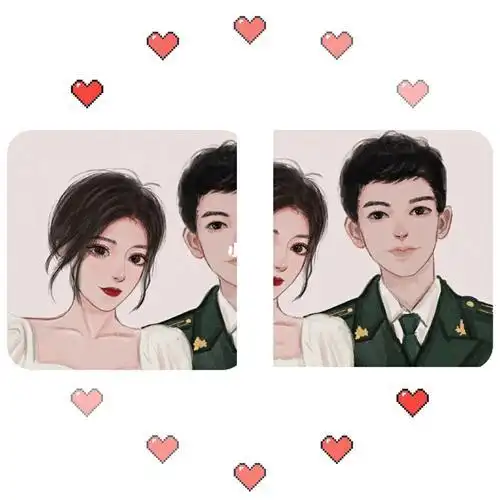 军恋情侣头像情侣专用真人2020年