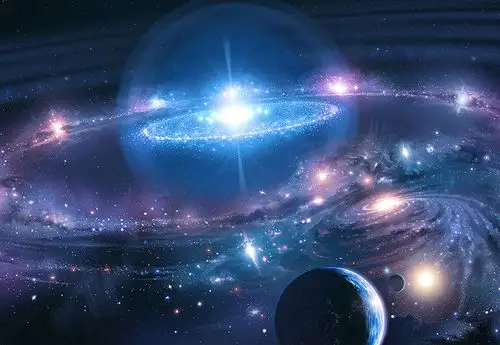 星空月球海报 地理 银河系 穹苍 太空星系太阳系九大行星地球