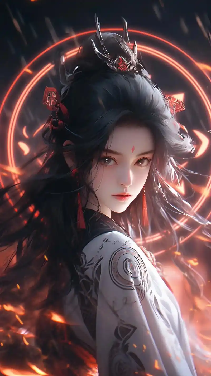 国风女侠.#ai绘画 #绝美古风 #红衣古装 #武侠风 #我 - 抖音