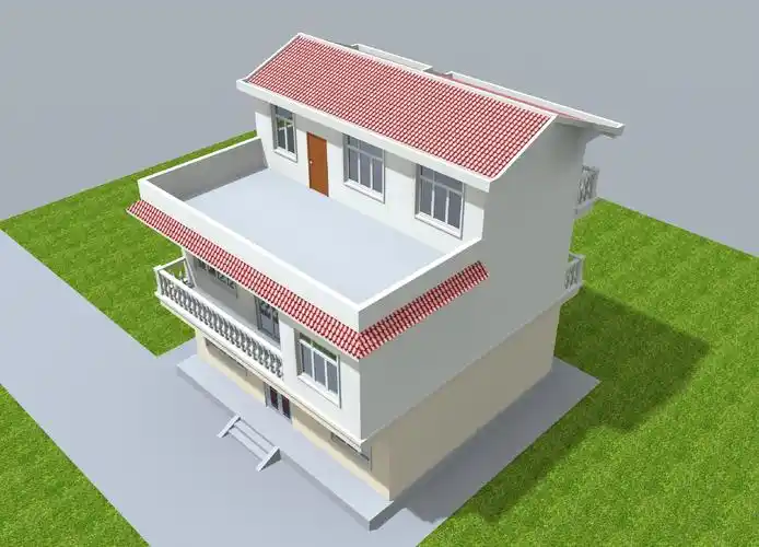 5x9 两层半小别墅简单省钱经济自建农村房子设计图平面图布置图方案图