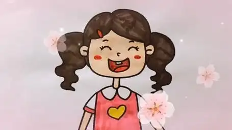 每天学一幅简笔画,怎么画可爱的小女孩