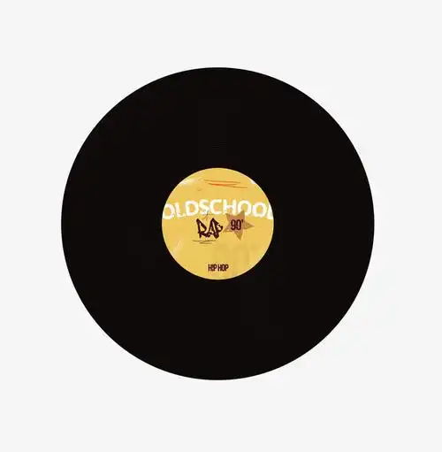 黑色简约唱片装饰图案免抠素材免费下载_觅元素51yuansu.com