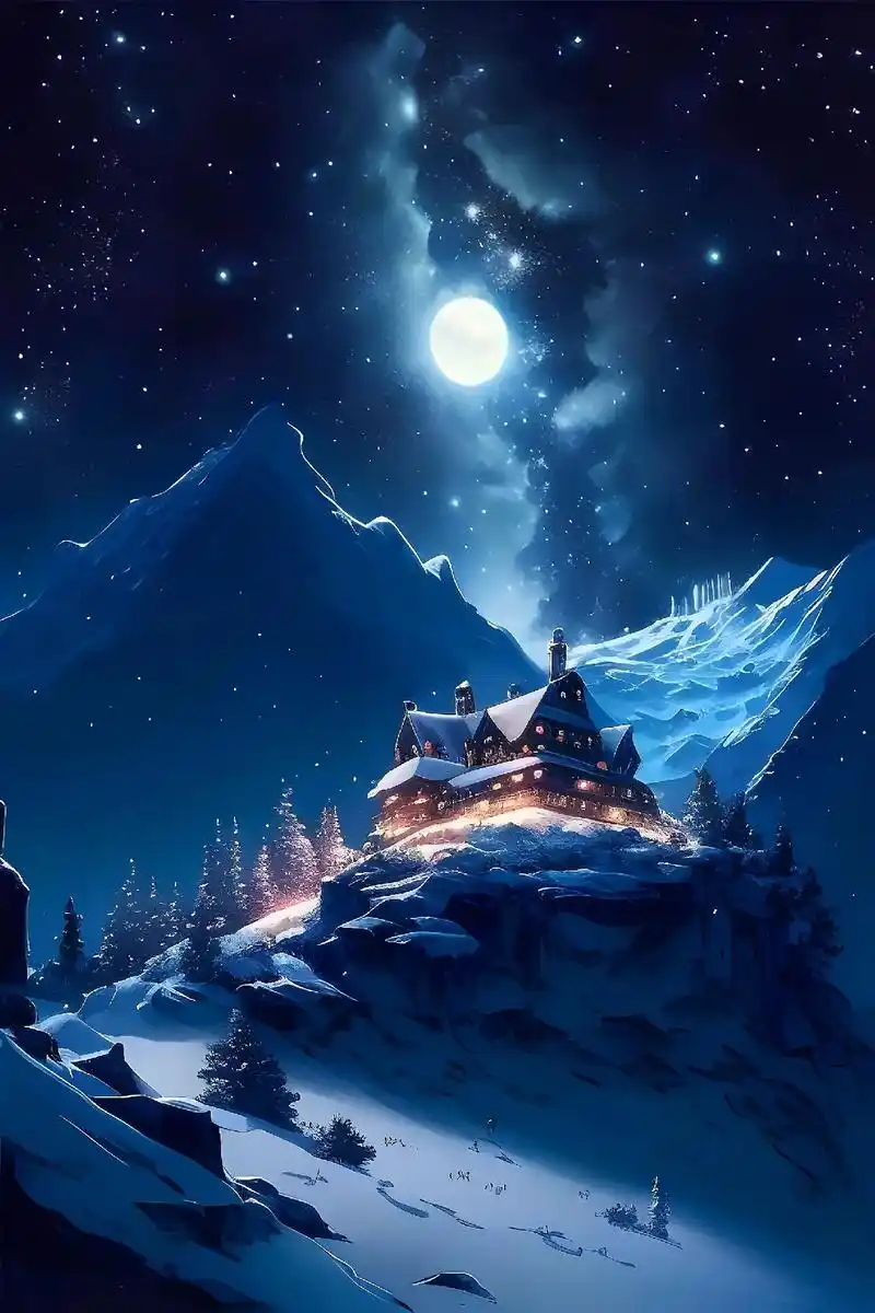 冬日浪漫雪景壁纸观看建议把屏幕亮度调到最大打开护眼模式感受冬日的