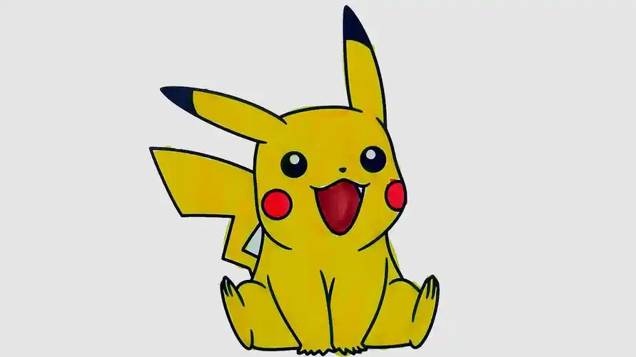 儿童绘画学习,画可爱的皮卡丘