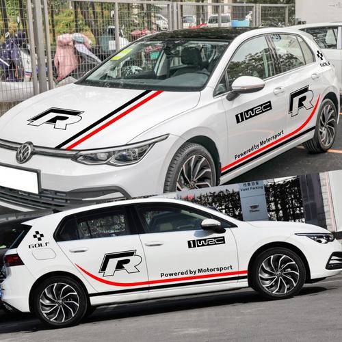 大众golf8车贴拉花八代高尔夫8个性赛汽车贴纸动感改装贴画装饰7