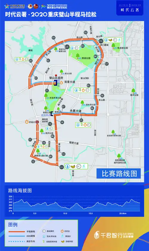 2020重庆璧山半程马拉松比赛路线及路线图