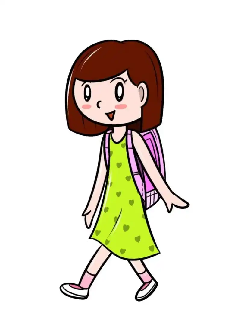 手工剪纸96卡通小学生形象||环创可打印 上午好呀99今天拾月分享