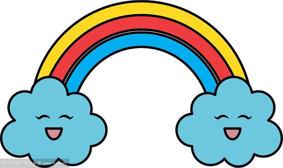 美丽的彩虹卡通