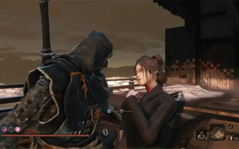 萌新乱杀只狼修罗结局最终boss柔剑永真 白衣剑圣一心_单机游戏热门