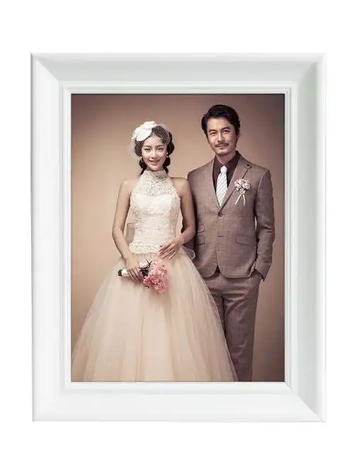 婚纱照放大挂墙照片相框2436寸简约白色制作影楼相框