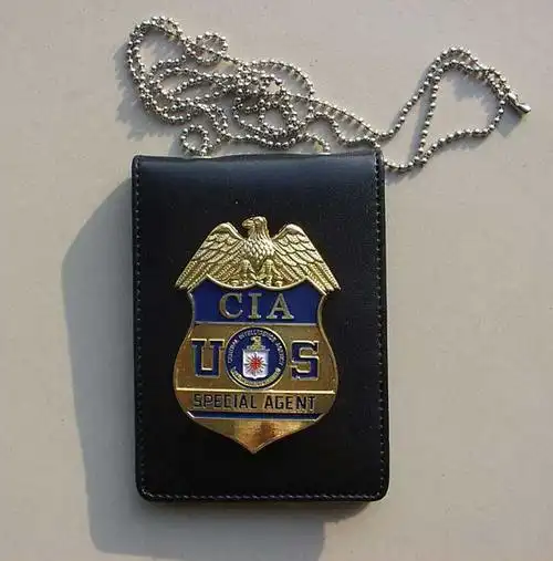 fbi系列 cia系列 证件夹 美国中英情报局 cia 中情局 金属徽章 卡包
