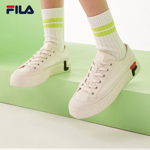 【高圆圆同款】fila 斐乐女鞋官方帆布鞋女夏新款板鞋低帮休闲饼干鞋