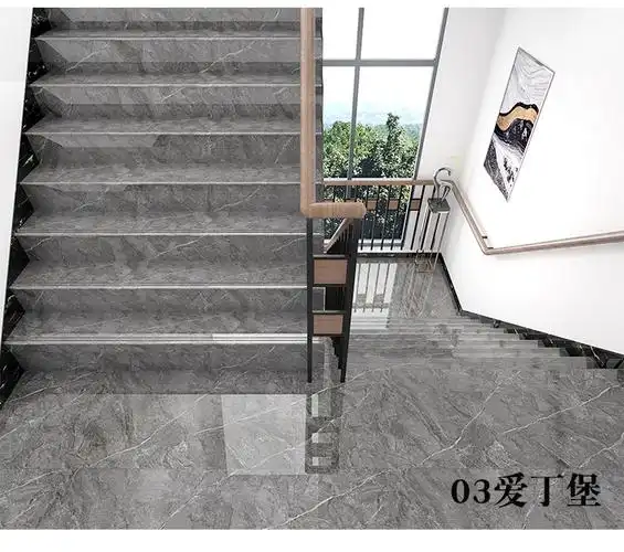 灰色通体楼梯踏步地板砖一体式防滑12米台阶砖梯级大理石瓷13513507