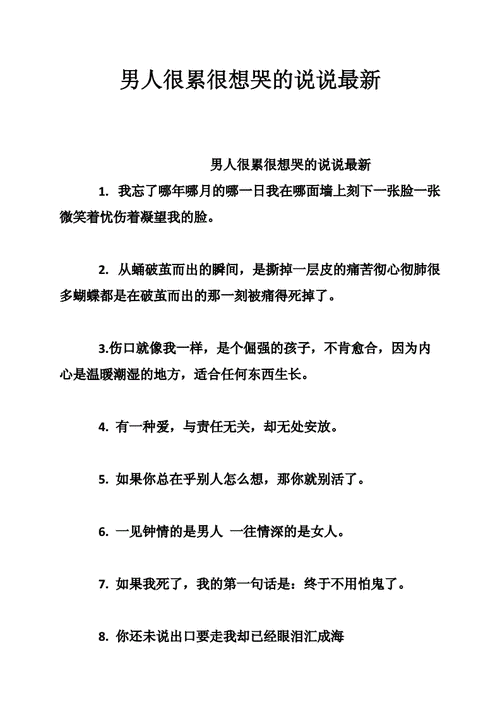 男人很累很想哭的说说最新.doc