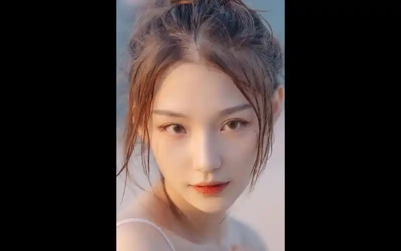 00后少女模特白皙气质海边粉嫩唯美婚纱照电脑桌面非主流美女电脑壁纸