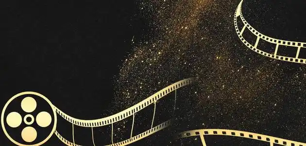 电影电影带黑色简约背景