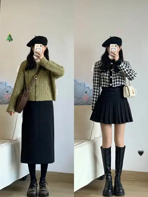 heiniunai(这件短款不怕压身高啦,蛮厚实的,质量也很棒91黑色半身裙