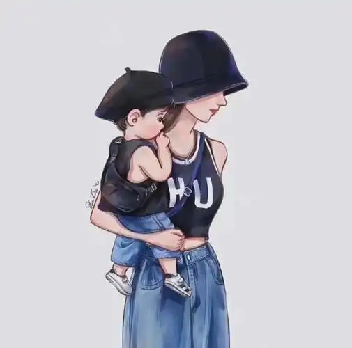 母子卡通头像