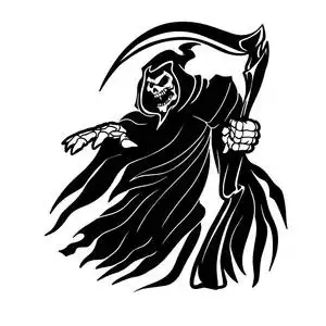 死神幽灵vapparitiongector标志黑白插画