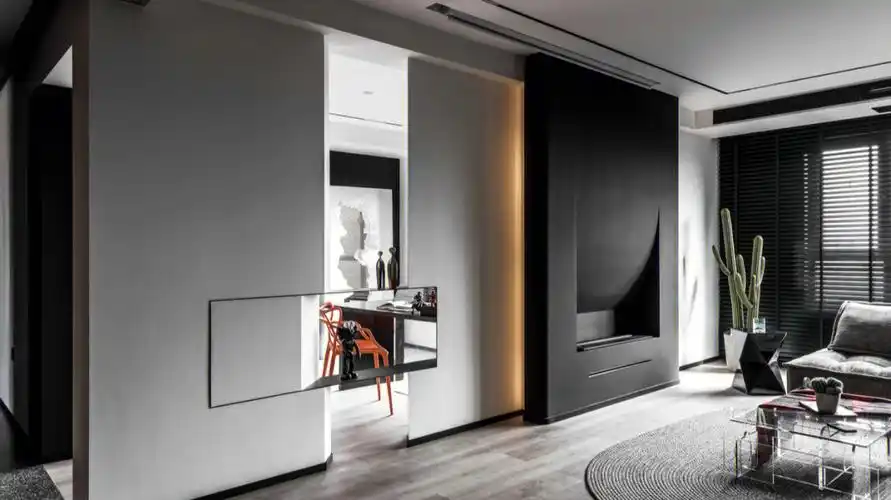 射灯#黑白灰简约搭配  #现代风格  #现代极简黑白灰  #小户型装修