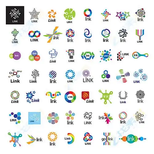 时尚创意彩色商标logo矢量素材下载-找素材