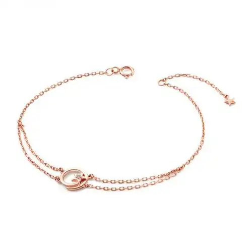 周大福星愿系列18k金镶钻石手链u159270