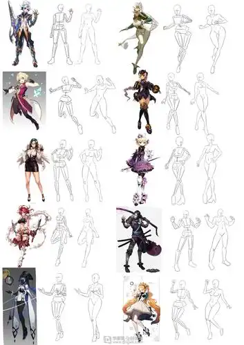 人体速写基础人物结构速写入门练习