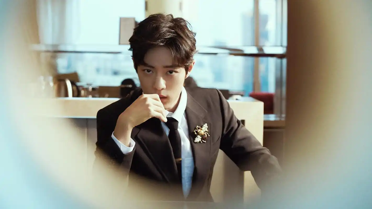 回车桌面>电脑壁纸>明星>大陆明星>肖战天秤刺绣西服帅气迷人写真> >