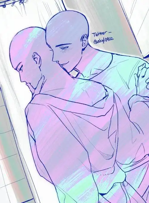 绘画参考双人模板素材领取方式请看瓶轮区需要什么素材尽管私戳我喜欢