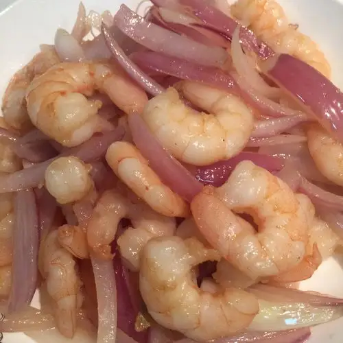 大道自然-2做的洋葱炒虾仁