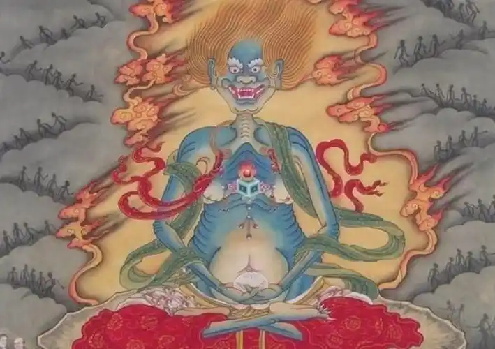 焰口鬼王,俗称大士爷,大士王,在道教神衔幽冥教主冥司面燃鬼王监斋