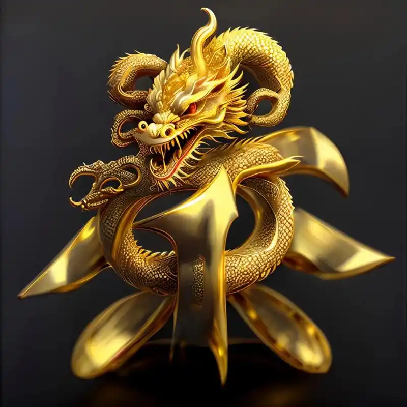 有一款立体感超强的金龙姓氏头像来啦