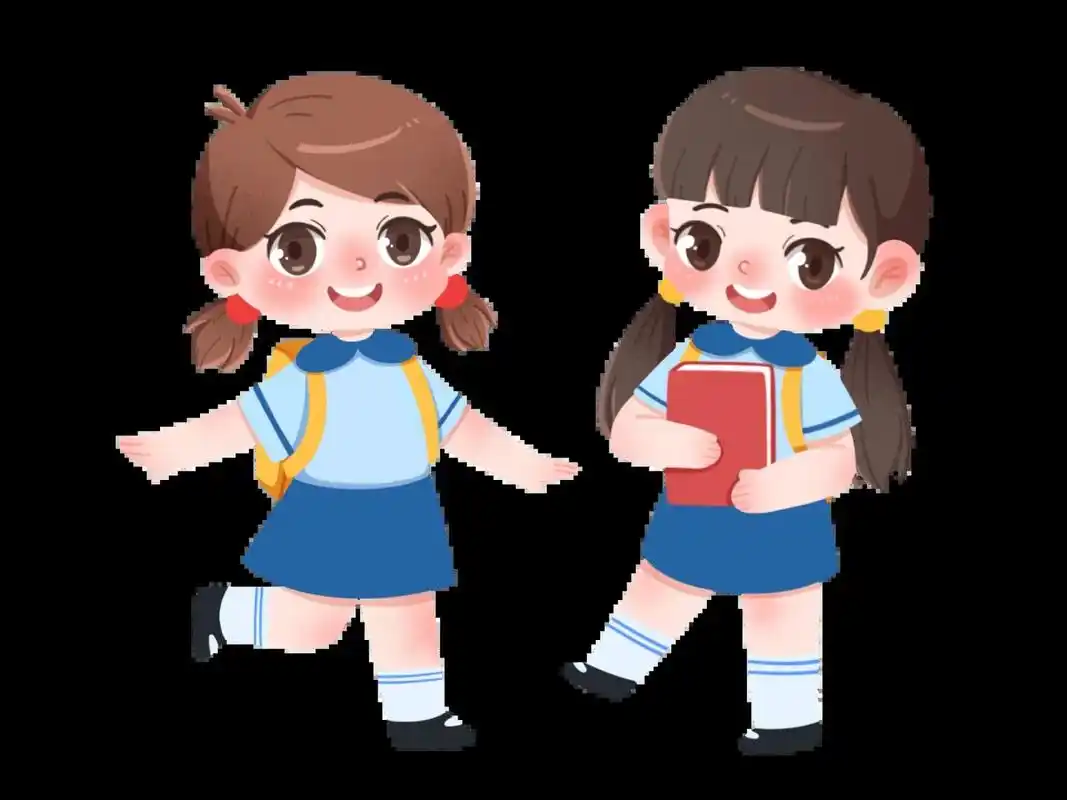 学生卡通人物素材【免抠】🌟 🌟今日分享 🔍彩色卡通手绘人物学