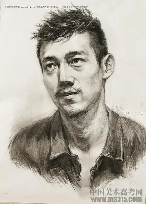 北京金辰画室优秀投稿作品52素描人物肖像