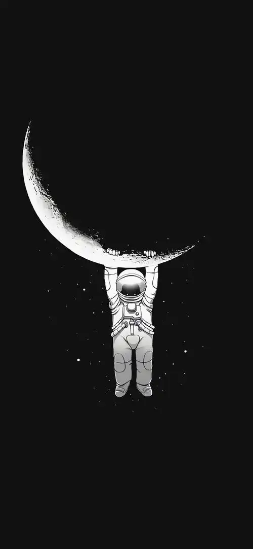 黑色背景简约手机壁纸