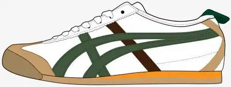 卡通手绘白色运动鞋