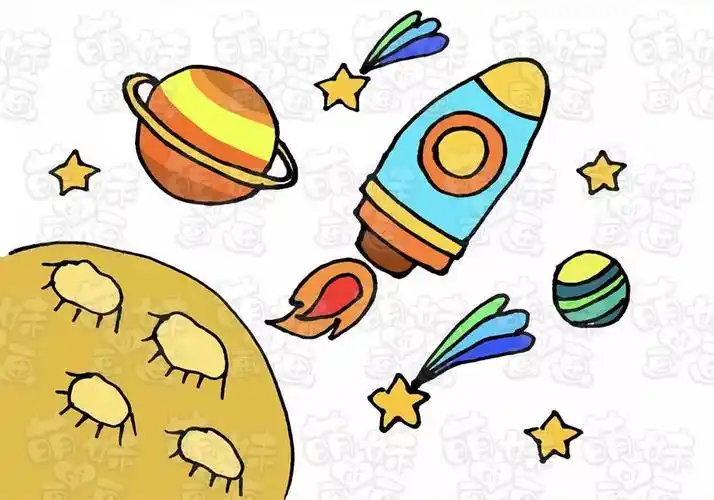 宇宙自然海洋主题儿童简笔画步骤讲解和你想的一样吗