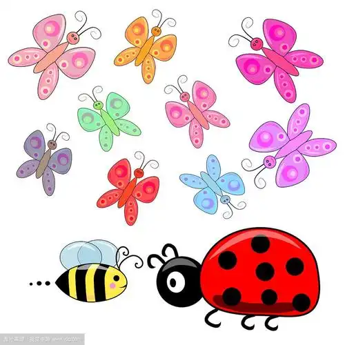可爱的小昆虫元素集合