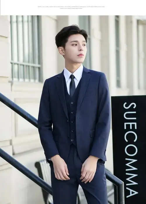 高中生成人礼服西装男生套装18岁学生西服男士职业装韩版修身伴郎休闲