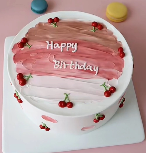 韩裱极简约蛋糕ins韩式网红生日蛋糕成都重庆太原新鲜生日蛋糕