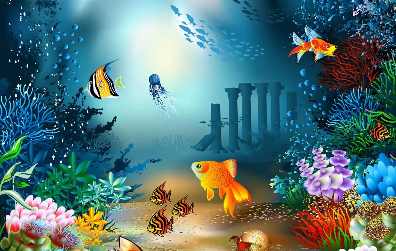 海底世界鱼群摄影壁纸_漂亮好看的多彩鱼群